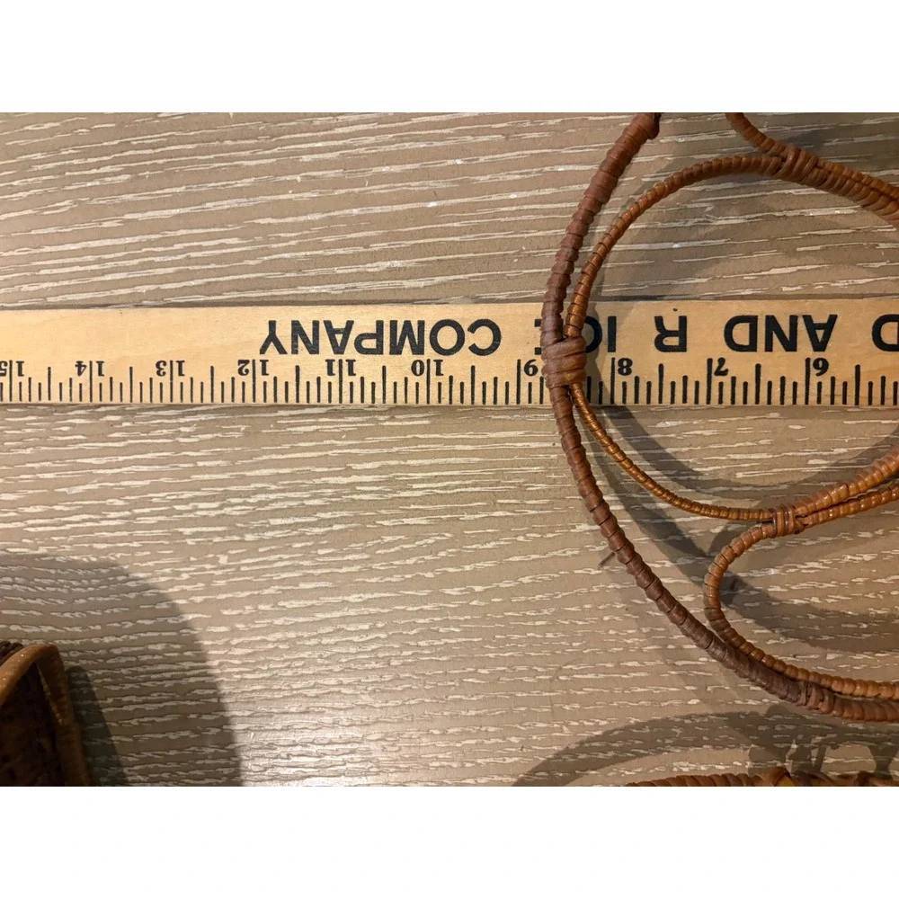 Vintage Wicker Wall Baskets Set of 3 Nesting Rattan Hanging Storage Boho Decor
